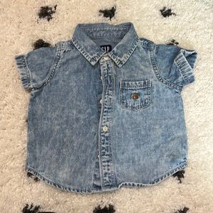 Denim baby button down